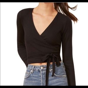 Reformation Petalo Wrap Crop Top